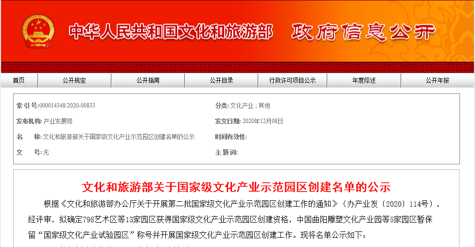 文旅部：合肥获得国家级文化产业示范园区创建资格！